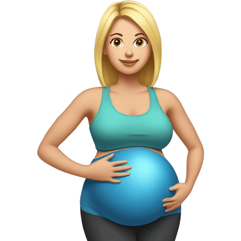 pregnant woman at the gym emoji