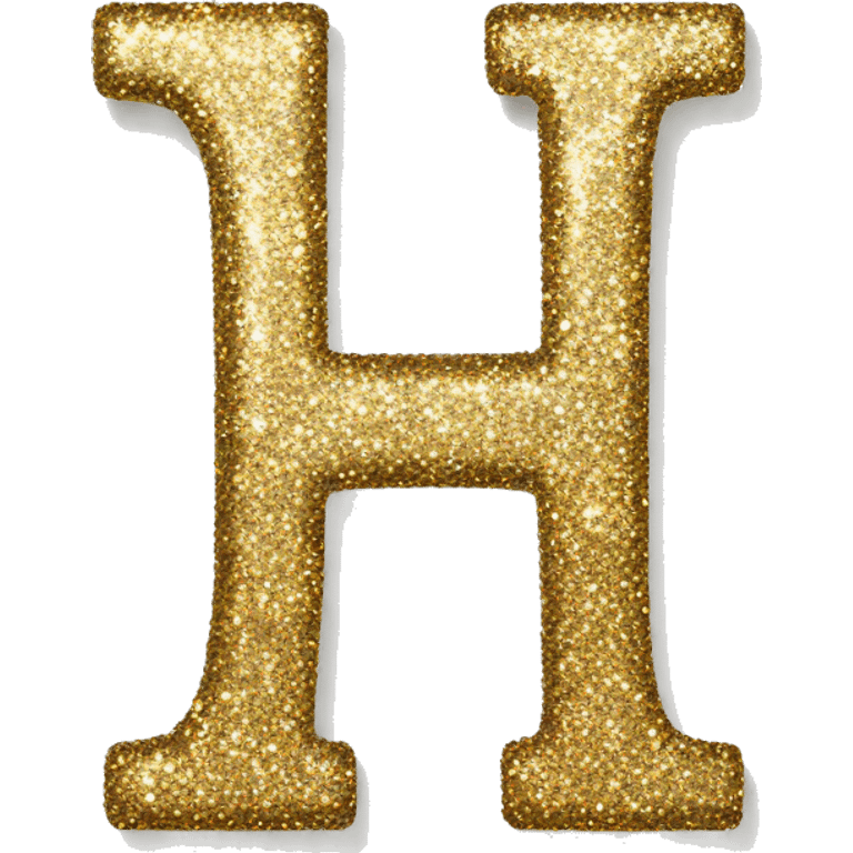 Glitter letter H emoji