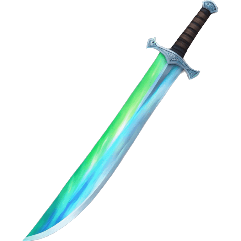 sword with northern lights on blade emoji