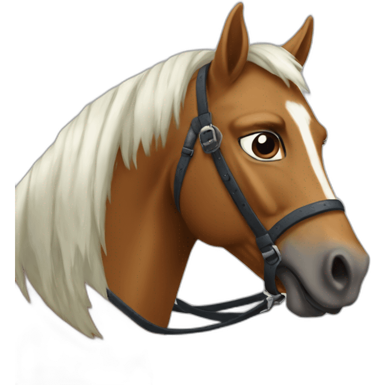 Poneys et sa cavalière emoji