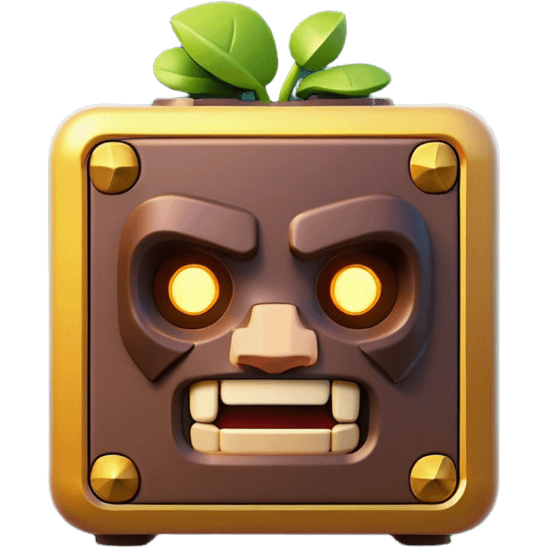 Clash of Clans aesthetic: Cinematic Playful Xbox Series X Console Portrait Emoji, rendered in a 3D vector-style similar to standard emojis with minimal shading and bold, simplified shapes. A compact, distinct form with signature details, softly glowing with a modern gaming energy charm. Simplified yet unmistakably iconic, highly detailed and consistent, glowing with a soft radiance and high shine. Stylized with a touch of next-gen innovation and a soft glowing outline, capturing the essence of a beloved gaming relic with a friendly, playful manner! emoji