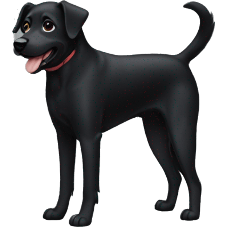 Black dog small emoji