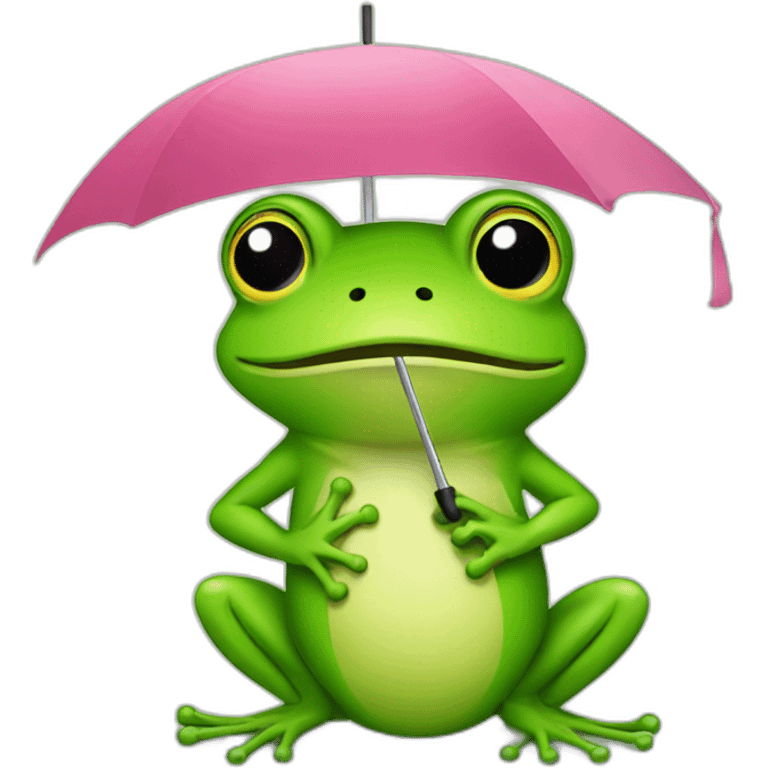 Frog with umbrella emoji