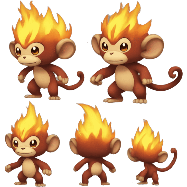 Fire-Pokémon-Fakemon-Monkey full body emoji