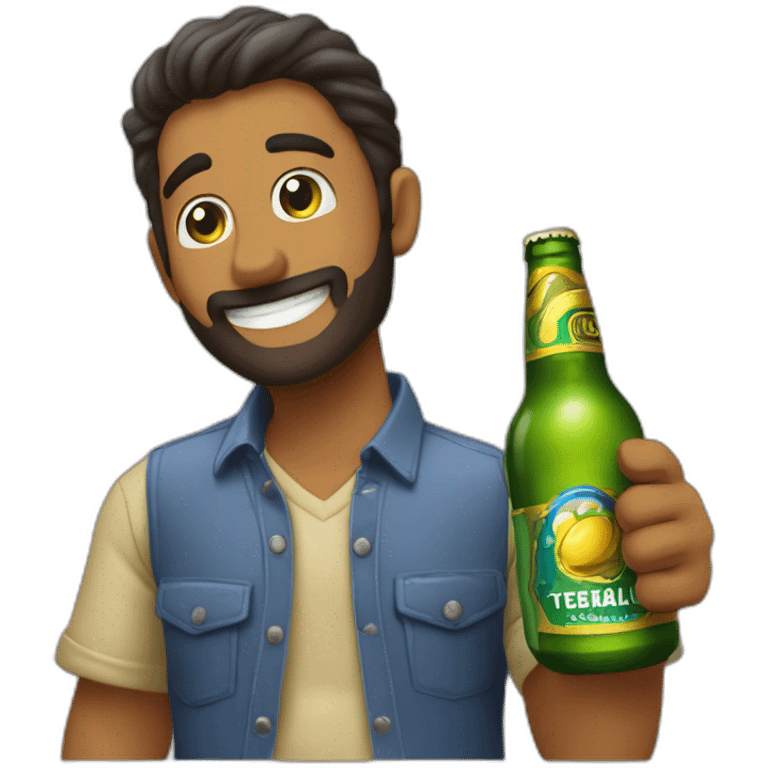 jabali bebiendo jarra cerveza emoji