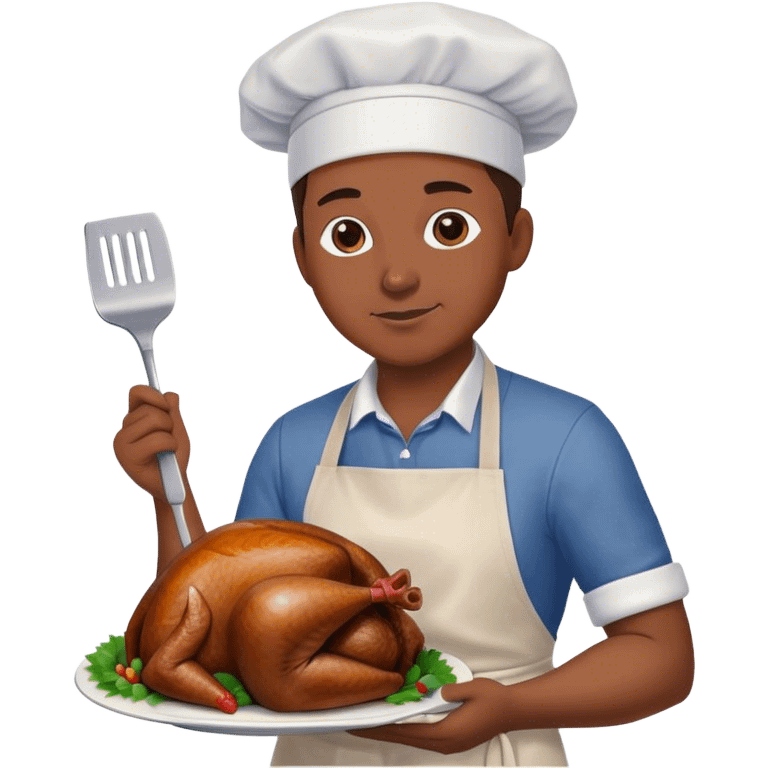 Cooking a turkey emoji