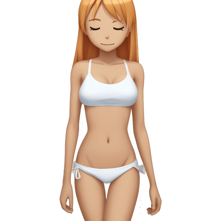 sleeping full body Asuna anime sword art online one piece swim suit emoji