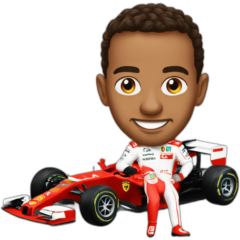 lewis hamilton in a ferrari emoji