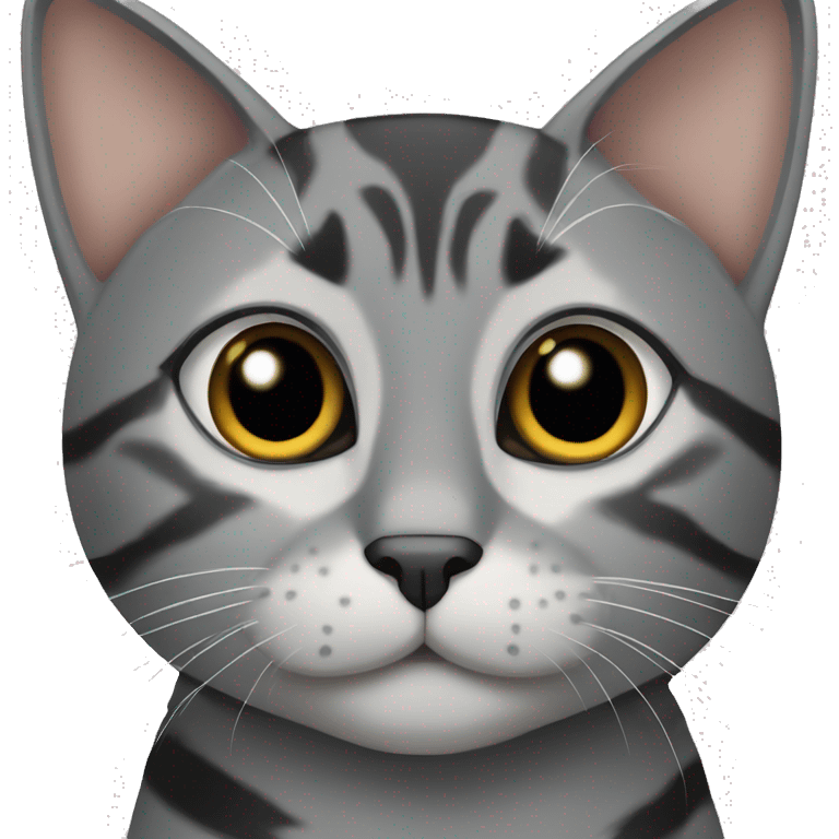 Grey and black tabby cat emoji