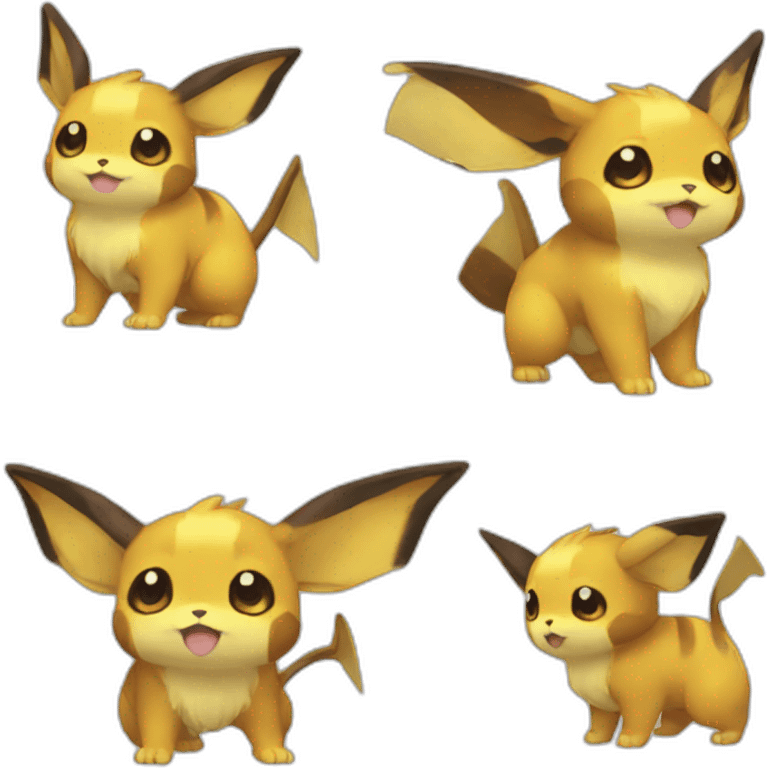 Raichu mixed with Eevee emoji