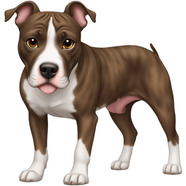 Brindle (no white) pitbull emoji