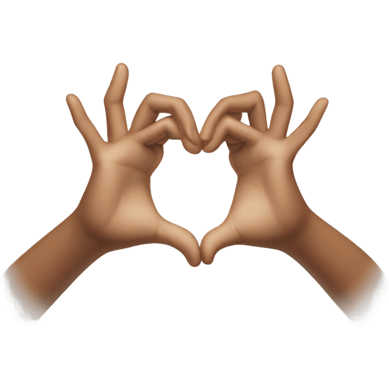 Hand making a heart with the fingers emoji