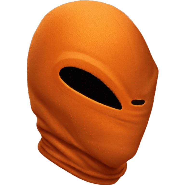 ORANGE Alien with balaclava emoji