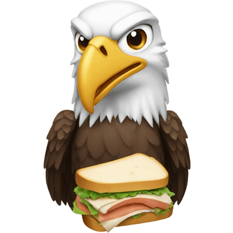 Eagle eating a tuna sandwich  emoji