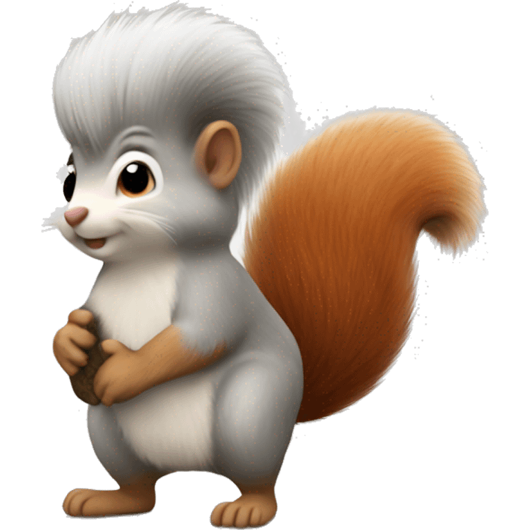 cute gnome squirrel tail emoji