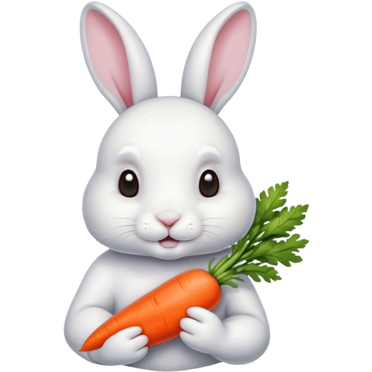 a bunny holding a carrot emoji