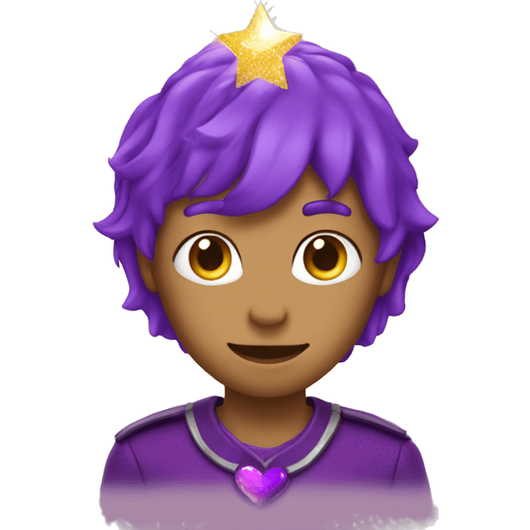 The sparkle emoji combined with the purple heart emoji