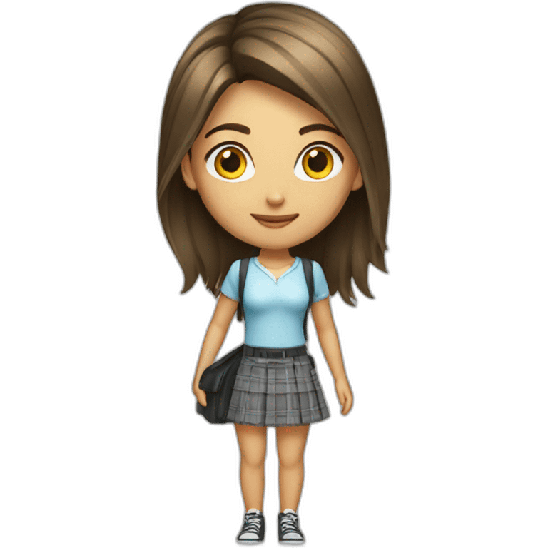 Sexy student girl skirt emoji