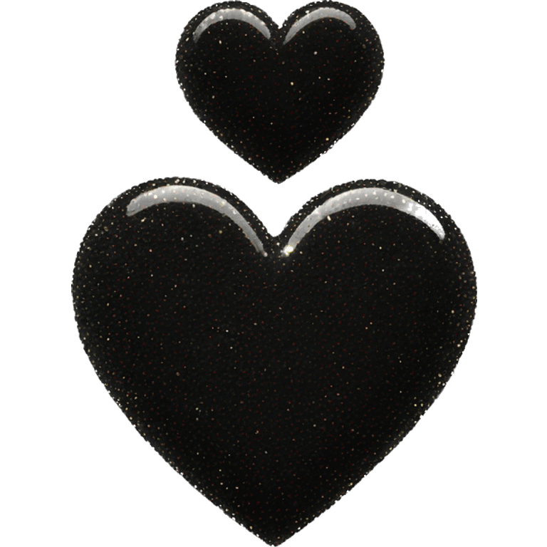 black sparkling heart  emoji