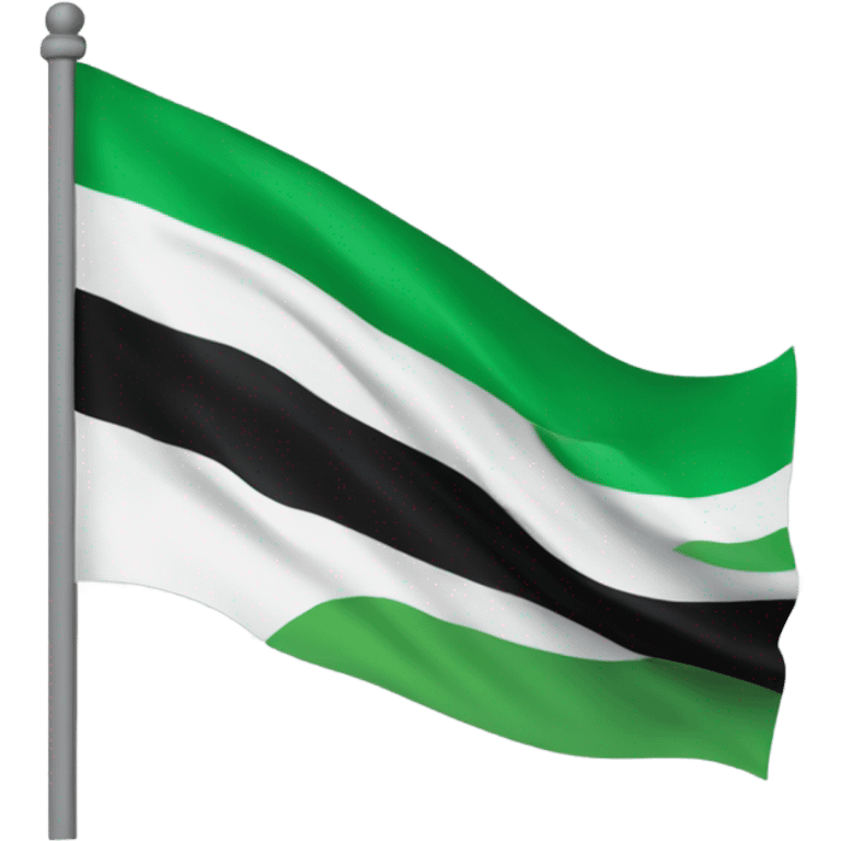 Syrian green, white, and black flag emoji