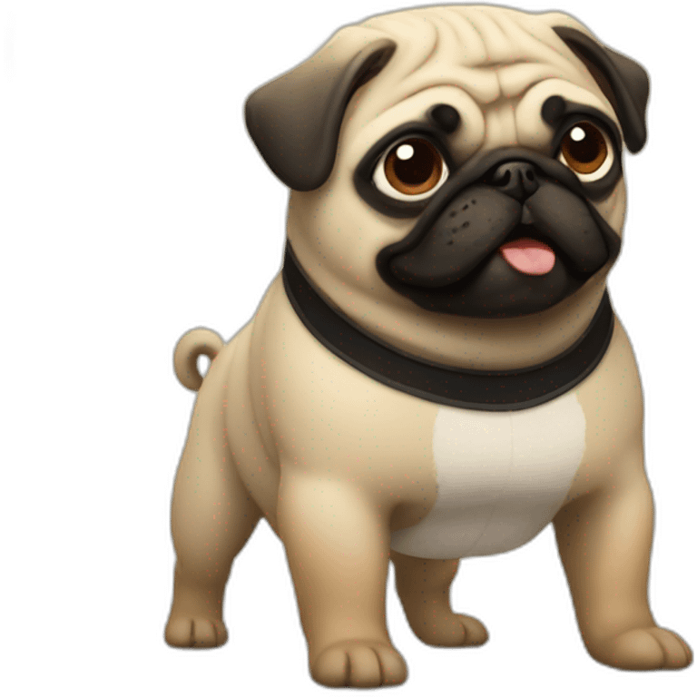 Pug wrestler emoji