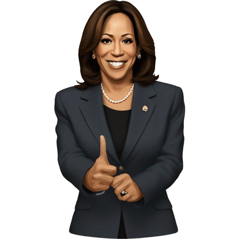 Kamala Harris peace sign emoji