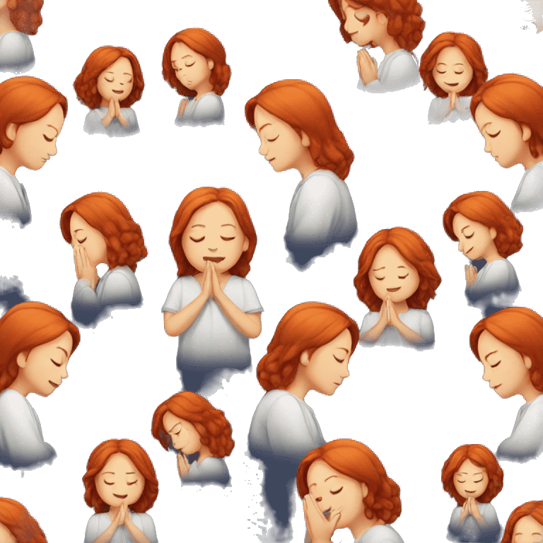 redhair girl praying emoji