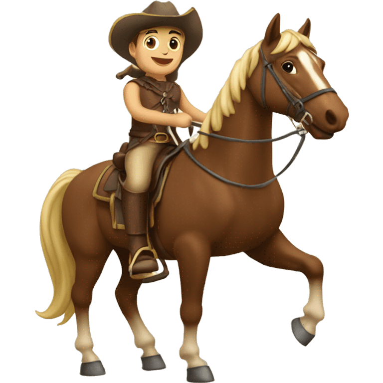 Ronnaldo sur un cheval emoji