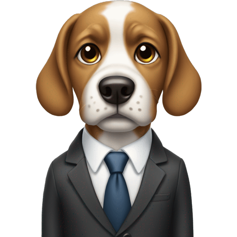 Dog with suit emoji