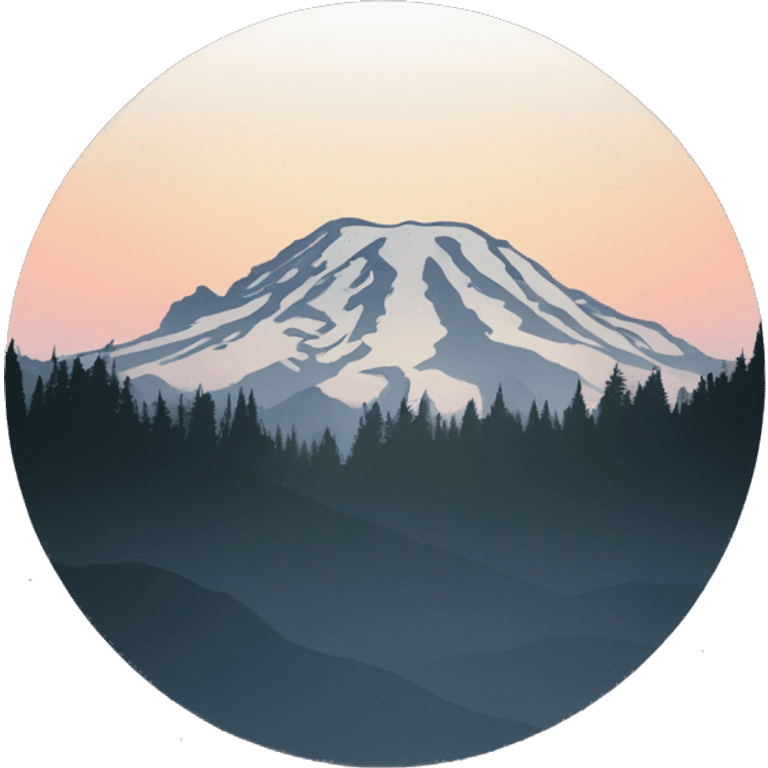 Mt Rainier silhouette  emoji