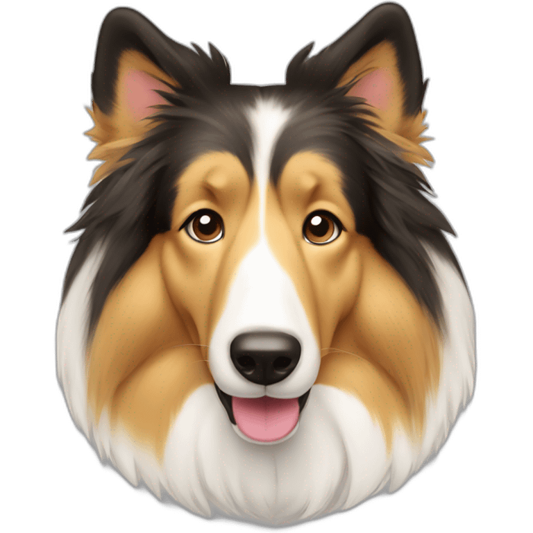 rough collie dog cute emoji