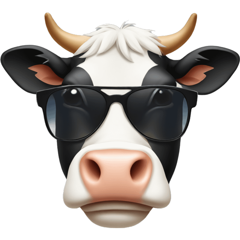 Cow wearing sunglasses  emoji