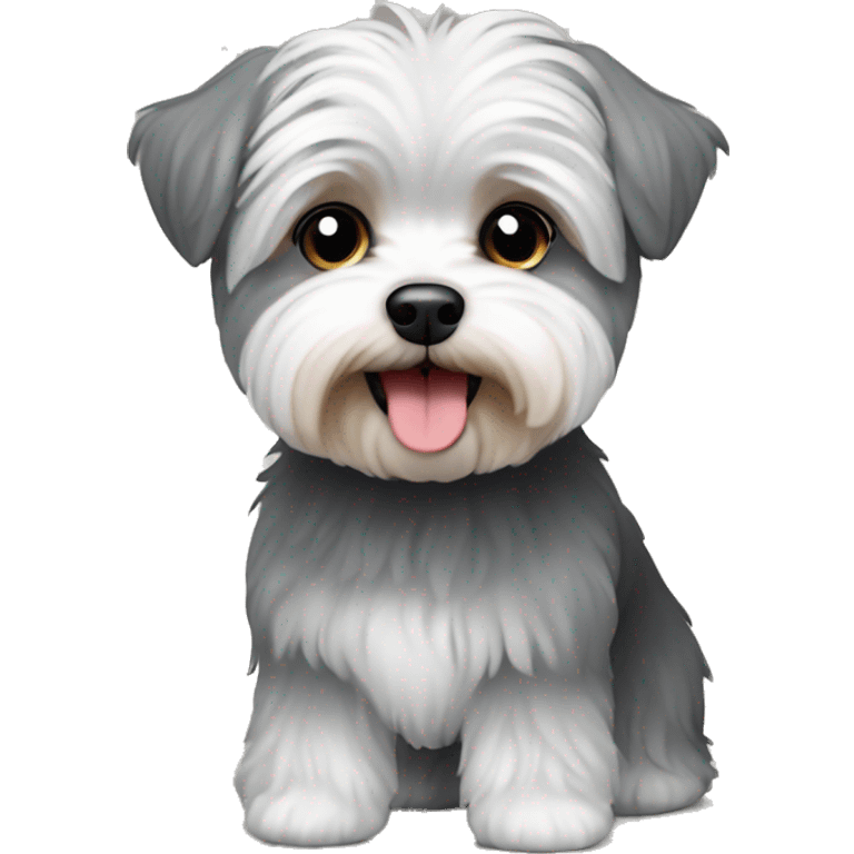 Grey Bichon yorkie  emoji