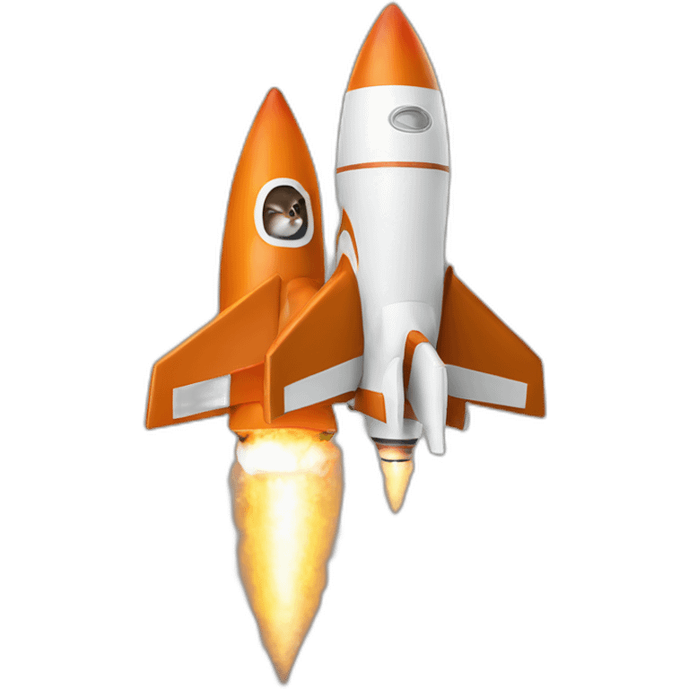 Fox on a Rocket  emoji