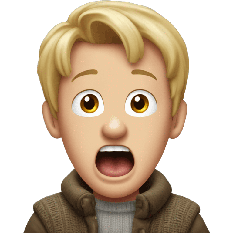 Home alone Kevin screaming with hands emoji