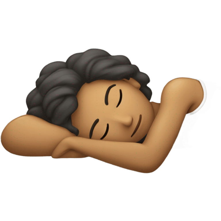 Sleep with body facing behind emoji