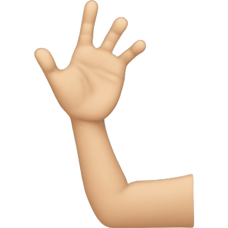 make a hand left with the palm facing out. make the pointer finger extended towards the sky, and make the thumb extended towards the right emoji