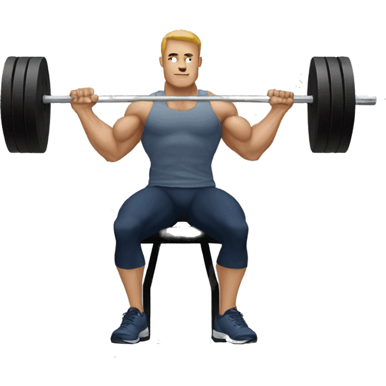 a man doing bench presses emoji