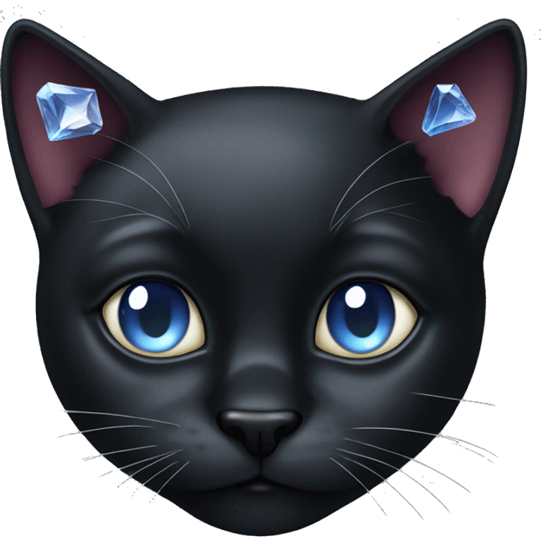 Black cat with Cristal  emoji