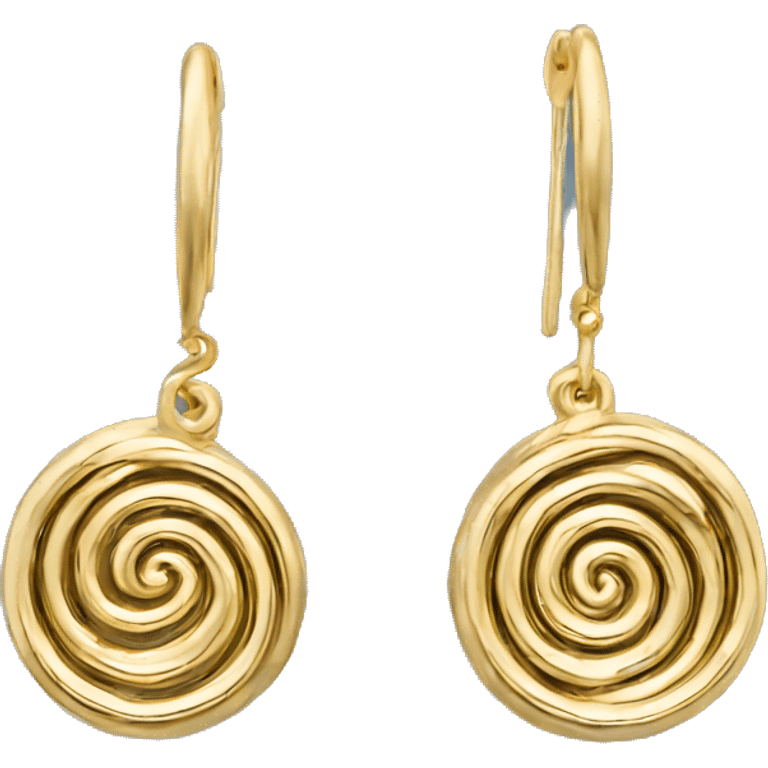 Spiral gold earrings  emoji