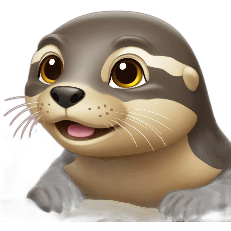 loutre sur tortue emoji