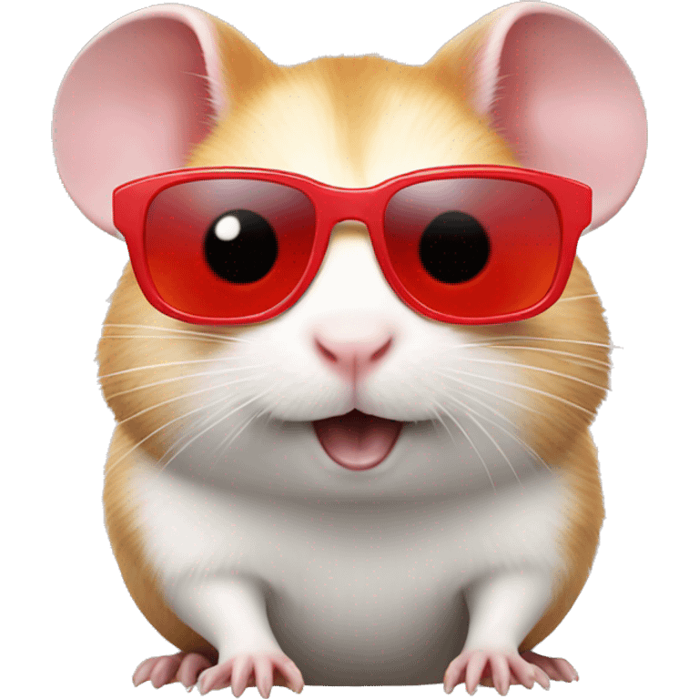 hamster surfing with red sunglasses emoji