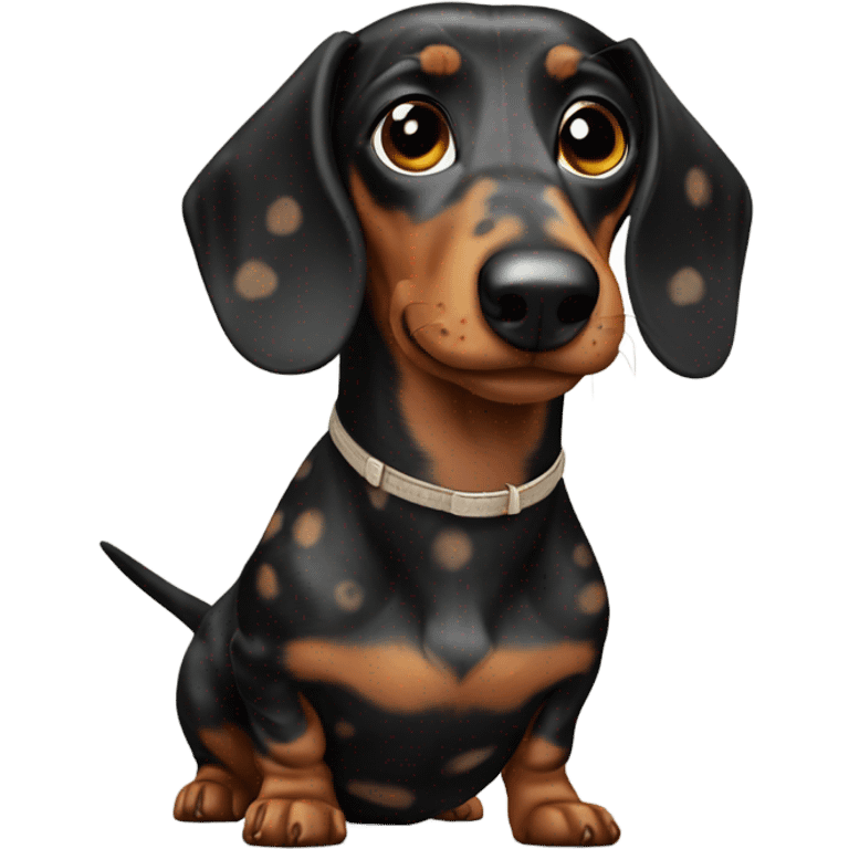 Spotted dachshund emoji