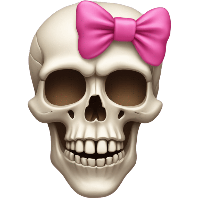 Skull with a pink bow emoji