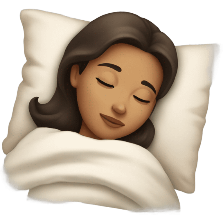 Brunette girl sleeping emoji