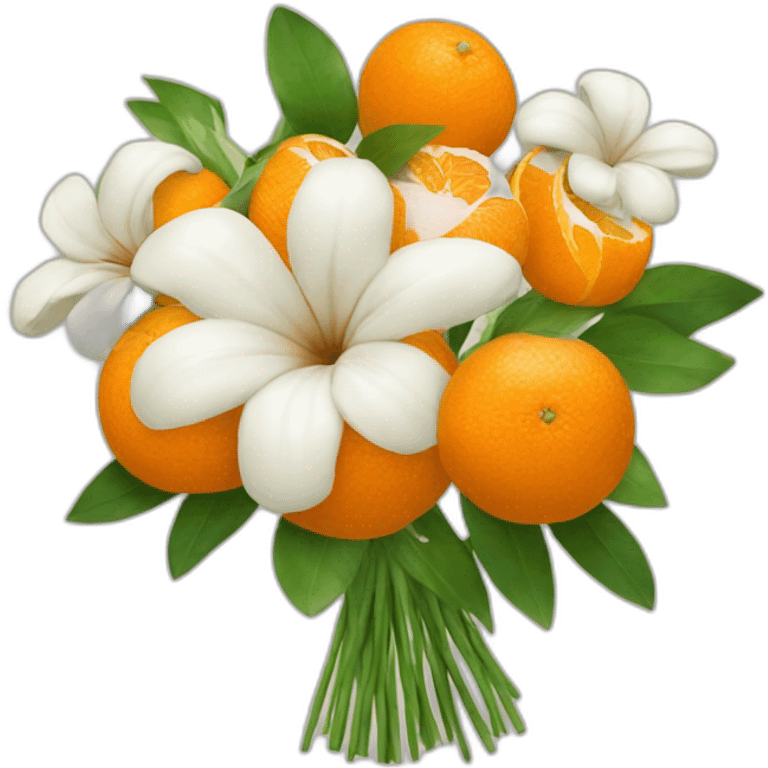 Bouquet de fleurs mandarine emoji