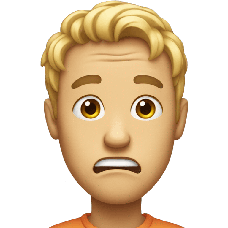 exaggerated fearful face emoji