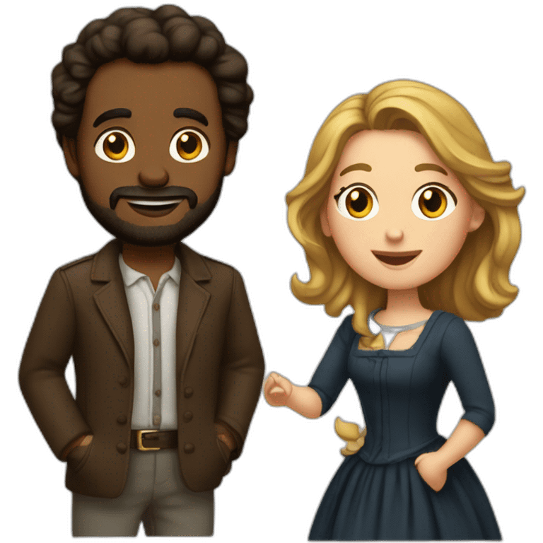 emmanuel et brigitte noirs emoji