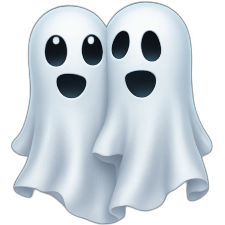 two ghosts hugs emoji