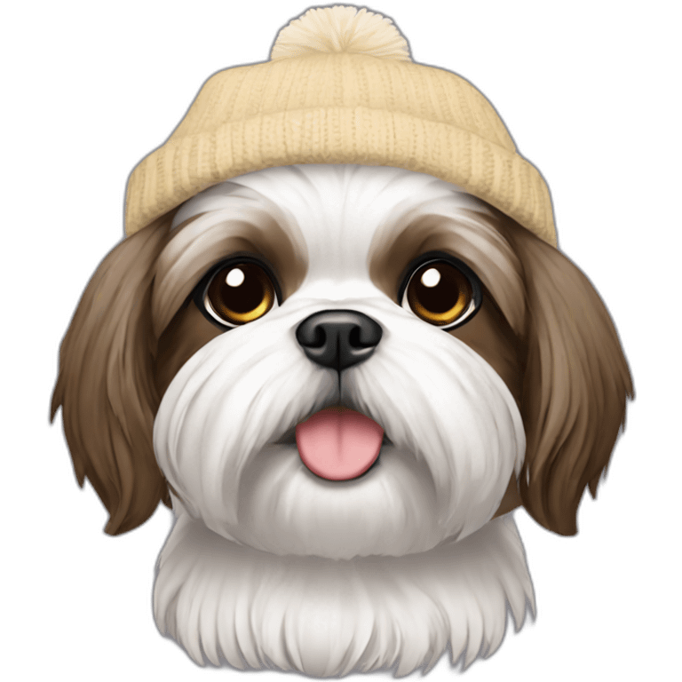 shihtzu wearing beanie emoji